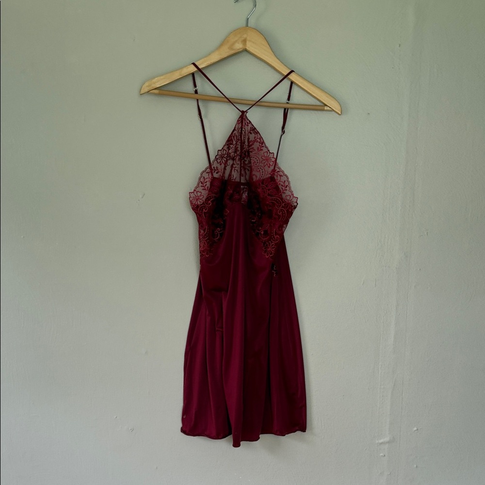 Wacoal Deep Red Lace Chemise Small